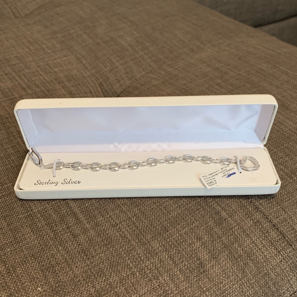 Sterling Silver & Diamond Bracelet
